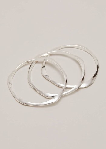 Phase Eight Irregular Bangle Set Jewellery Silver Australia | GL6470218